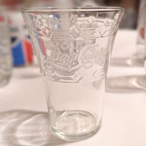 Pepsi Cola 75th Anniversary Etched Glasses Vintage Soda Fountain